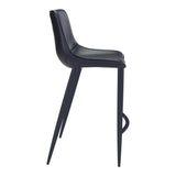 Magnus Bar Chair (Set of 2) Black Bar Stools LOOMLAN By Zuo Modern