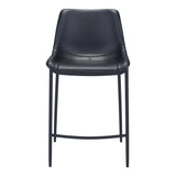 Magnus Bar Chair (Set of 2) Black Bar Stools LOOMLAN By Zuo Modern