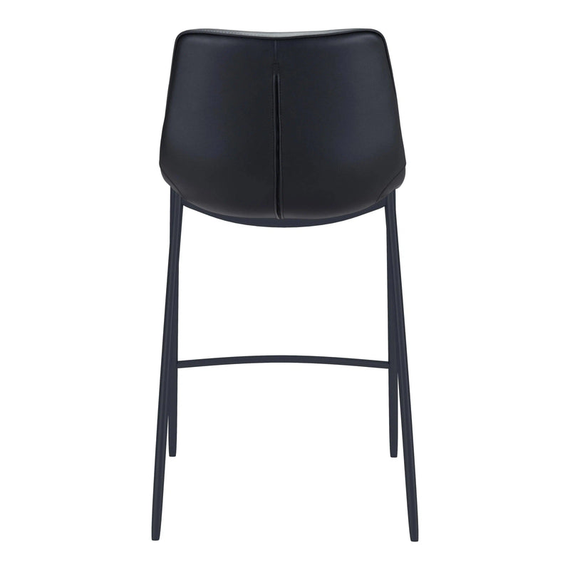 Magnus Bar Chair (Set of 2) Black Bar Stools LOOMLAN By Zuo Modern