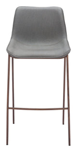 Magnus Barstool (Set of 2) Slate Gray & Walnut