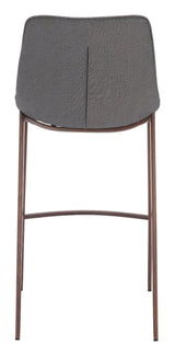 Magnus Barstool (Set of 2) Slate Gray & Walnut