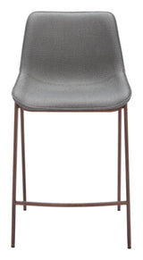 Magnus Counter Stool (Set of 2) Slate Gray & Walnut