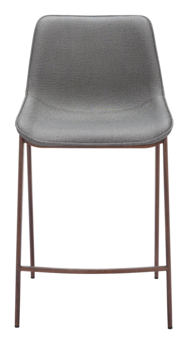 Magnus Counter Stool (Set of 2) Slate Gray & Walnut