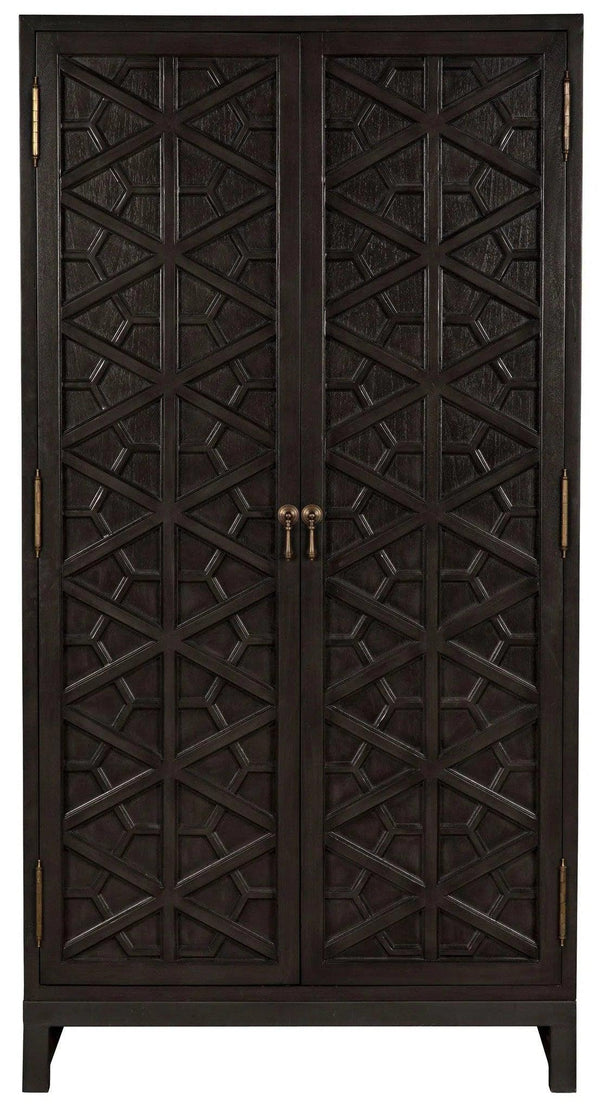 Maharadscha Wood and Steel Black Small Hutch Etageres LOOMLAN By Noir