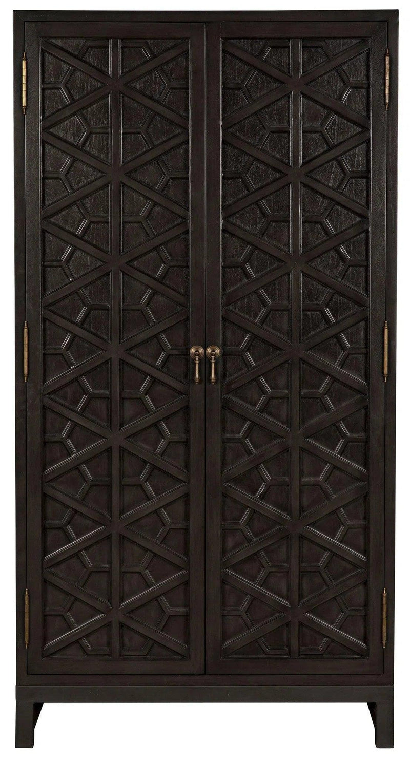 Maharadscha Wood and Steel Black Small Hutch Etageres LOOMLAN By Noir