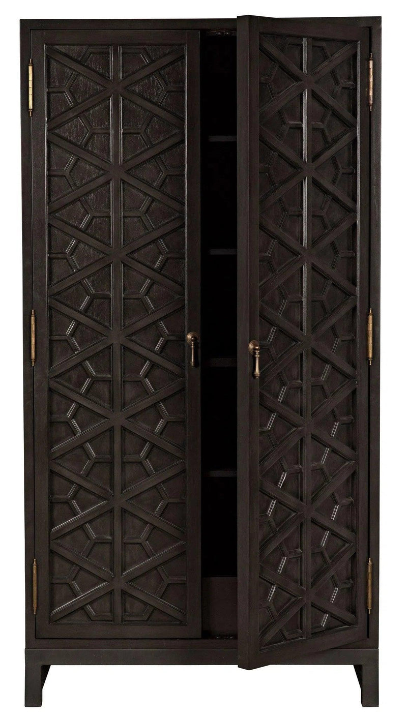 Maharadscha Wood and Steel Black Small Hutch Etageres LOOMLAN By Noir