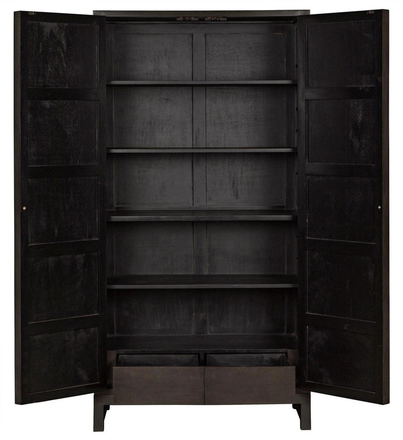 Maharadscha Wood and Steel Black Small Hutch Etageres LOOMLAN By Noir