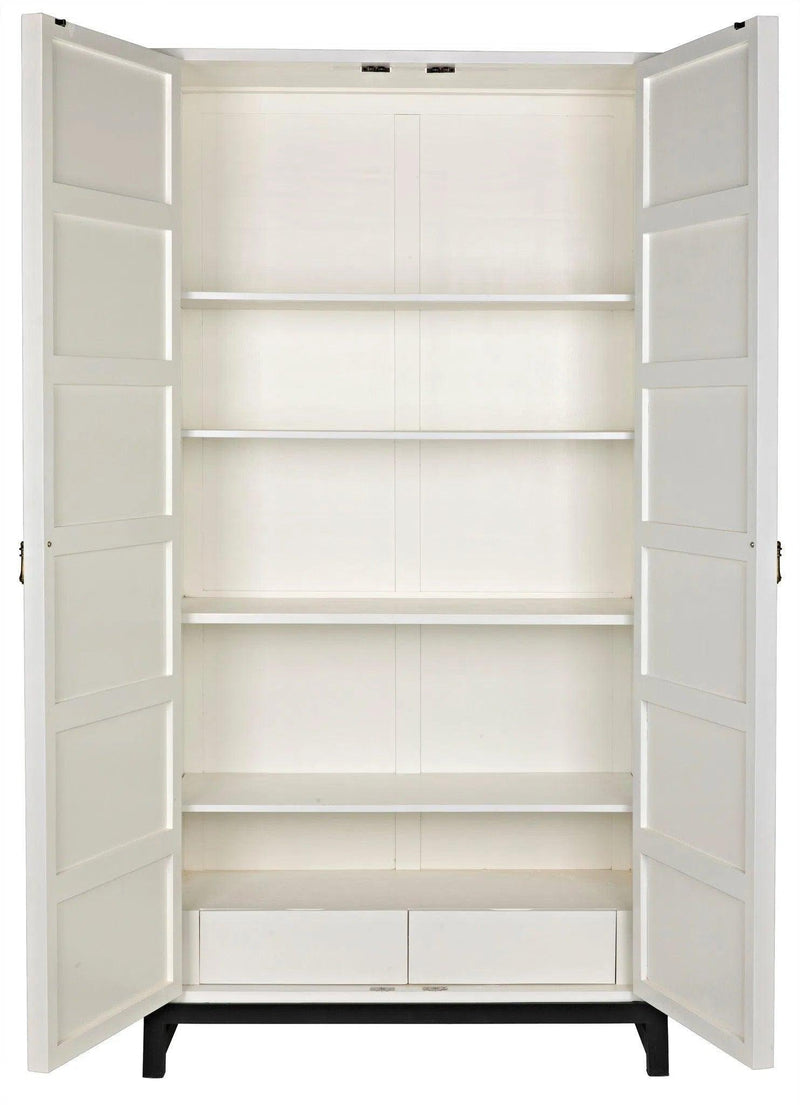 Maharadscha Wood and Steel White Hutch Etageres LOOMLAN By Noir