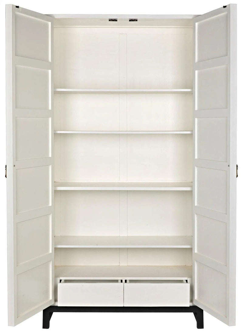 Maharadscha Wood and Steel White Hutch Etageres LOOMLAN By Noir