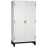 Maharadscha Wood and Steel White Small Hutch Etageres LOOMLAN By Noir