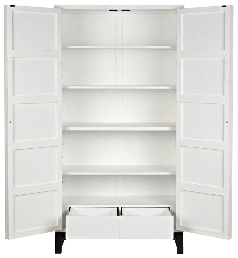 Maharadscha Wood and Steel White Small Hutch Etageres LOOMLAN By Noir