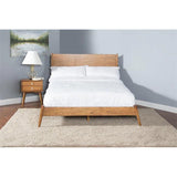 Mahogany Wood Eastern King Panel Bed Frame Beds LOOMLAN By Sunny D