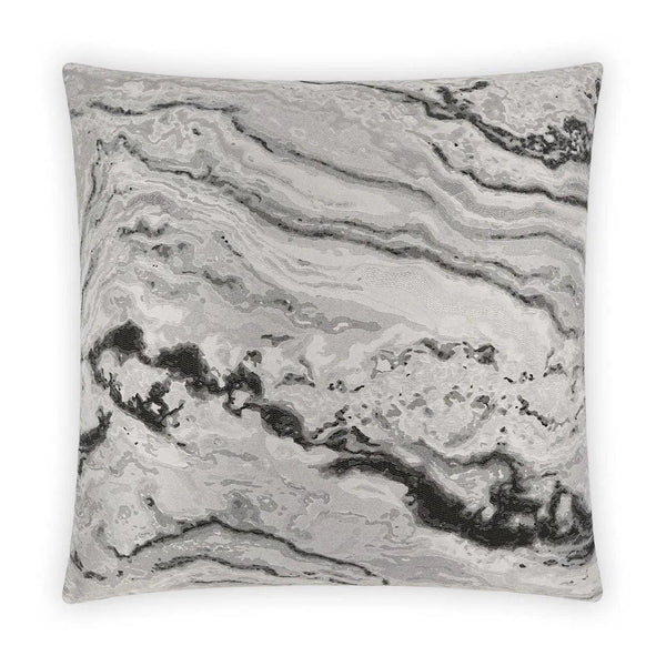 Mahwah Onyx Grey Throw Pillow With Insert Throw Pillows LOOMLAN By D.V. Kap