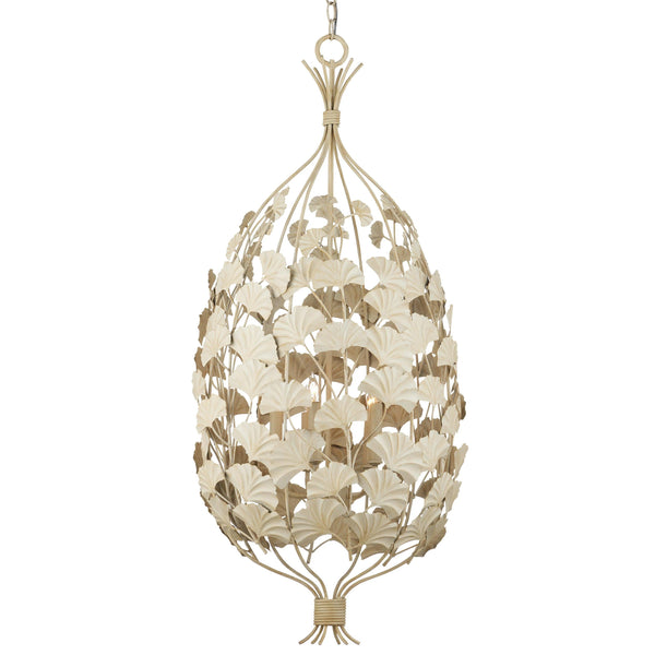 Maidenhair Cream Chandelier Chandeliers LOOMLAN By Currey & Co