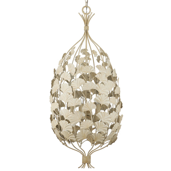 Maidenhair Cream Chandelier Chandeliers LOOMLAN By Currey & Co