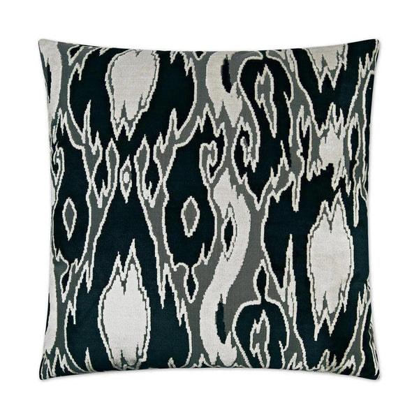 Maldives Domino Black Throw Pillow With Insert Throw Pillows LOOMLAN By D.V. Kap