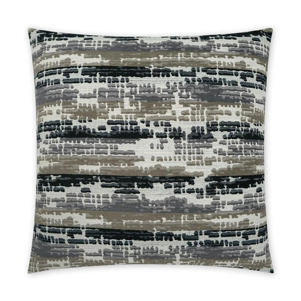 Maldon Ebony Abstract Black Large Throw Pillow With Insert Throw Pillows LOOMLAN By D.V. Kap