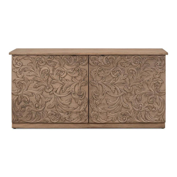 Malibu Equestrian Credenza Cabinet for Living Room Sideboards LOOMLAN By Sarreid