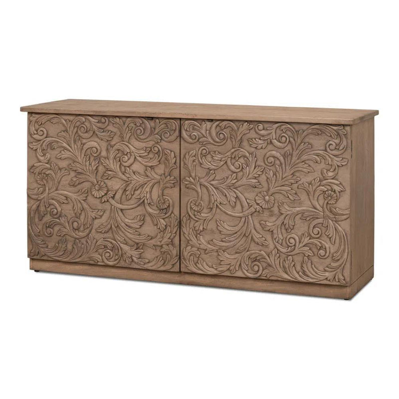 Malibu Equestrian Credenza Cabinet for Living Room Sideboards LOOMLAN By Sarreid