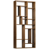 Malic Natural Wood Vertical Shelf Wall Shelves & Ledgers LOOMLAN By Noir