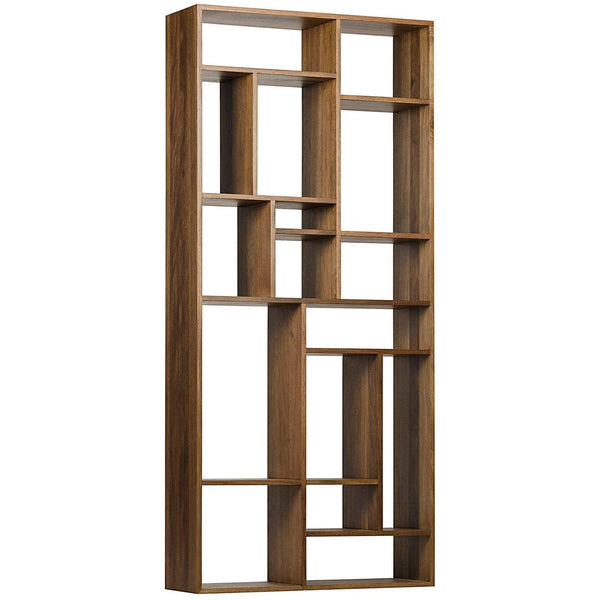 Malic Natural Wood Vertical Shelf Wall Shelves & Ledgers LOOMLAN By Noir