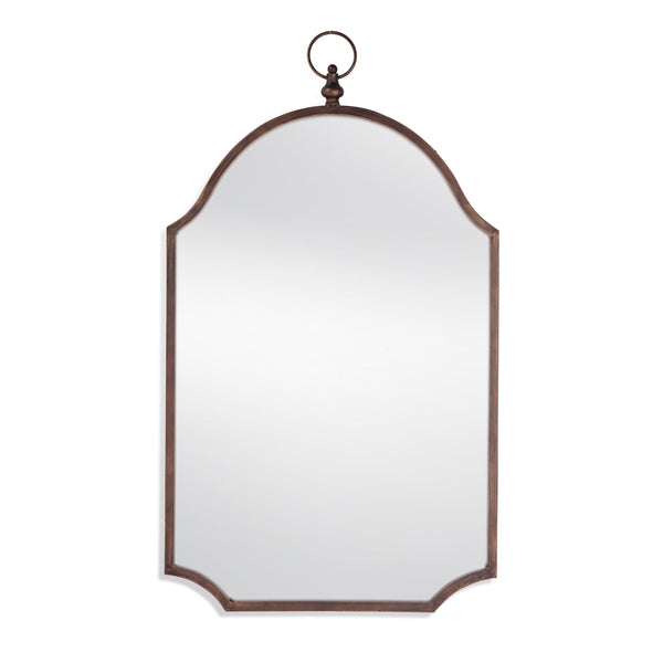 Malina Metal Brown Vertical Wall Mirror Wall Mirrors LOOMLAN By Bassett Mirror