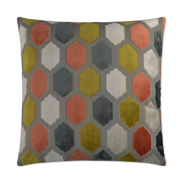 Mallorca Sorbet Multi Color Throw Pillow With Insert Throw Pillows LOOMLAN By D.V. Kap