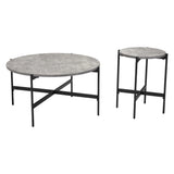 Malo Coffee Table Set Gray & Black Coffee Tables LOOMLAN By Zuo Modern