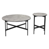 Malo Coffee Table Set Gray & Black Coffee Tables LOOMLAN By Zuo Modern