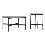 Malo Coffee Table Set Gray & Black Coffee Tables LOOMLAN By Zuo Modern