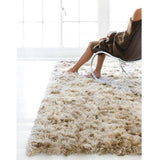 Maltino Natural Beige Solid Handmade Shag Area Rug Area Rugs LOOMLAN By Linie Design