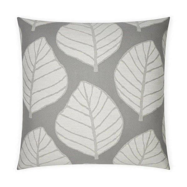 Mamie Ash Floral Transitional Grey Large Throw Pillow With Insert Throw Pillows LOOMLAN By D.V. Kap