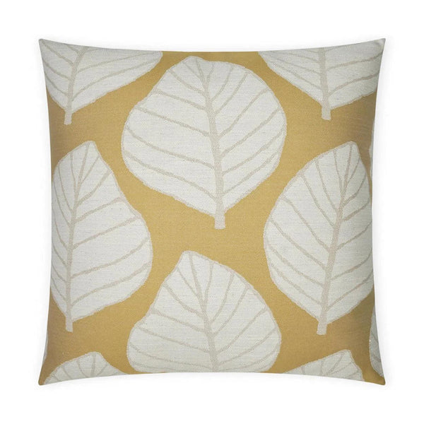 Mamie Citron Floral Yellow Large Throw Pillow With Insert Throw Pillows LOOMLAN By D.V. Kap