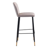 Manchester Bar Chair (Set of 2) Gray Bar Stools LOOMLAN By Zuo Modern