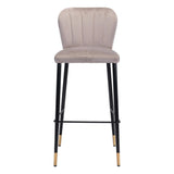 Manchester Bar Chair (Set of 2) Gray Bar Stools LOOMLAN By Zuo Modern