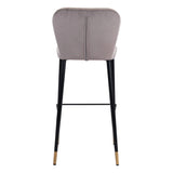 Manchester Bar Chair (Set of 2) Gray Bar Stools LOOMLAN By Zuo Modern