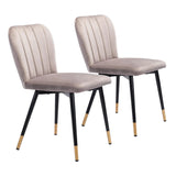 Manchester Dining Chair (Set of 2) Gray Dining Chairs LOOMLAN By Zuo Modern