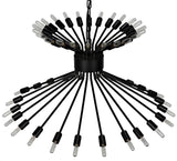 Mancini Chandelier, Black Steel Chandeliers LOOMLAN By Noir