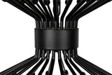 Mancini Chandelier, Black Steel Chandeliers LOOMLAN By Noir