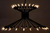 Mancini Chandelier, Black Steel Chandeliers LOOMLAN By Noir