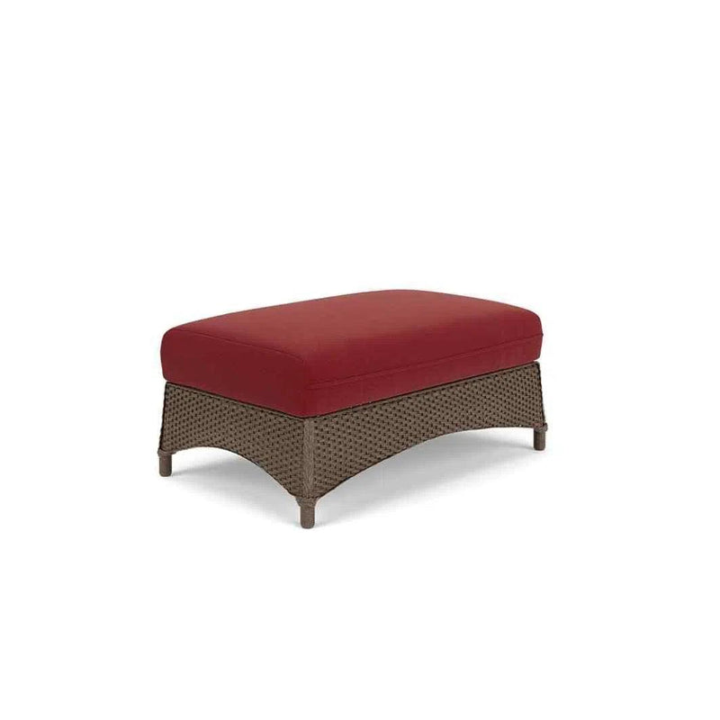 Mandalay Large Ottoman Premium Wicker Furniture Lloyd Flanders Outdoor Ottomans LOOMLAN By Lloyd Flanders