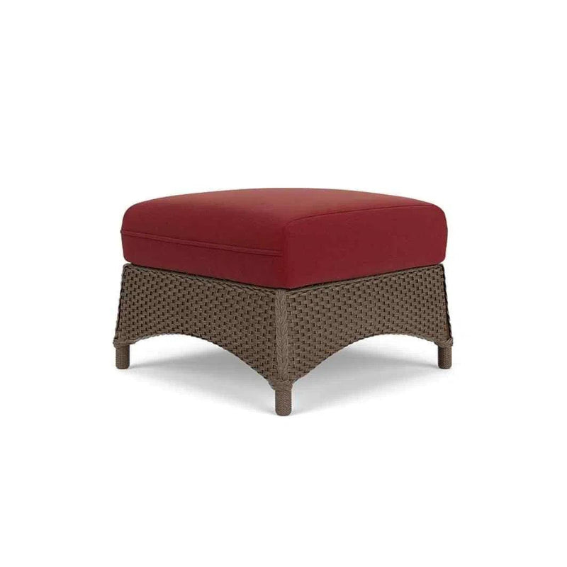 Mandalay Ottoman Premium Wicker Furniture Lloyd Flanders Outdoor Ottomans LOOMLAN By Lloyd Flanders