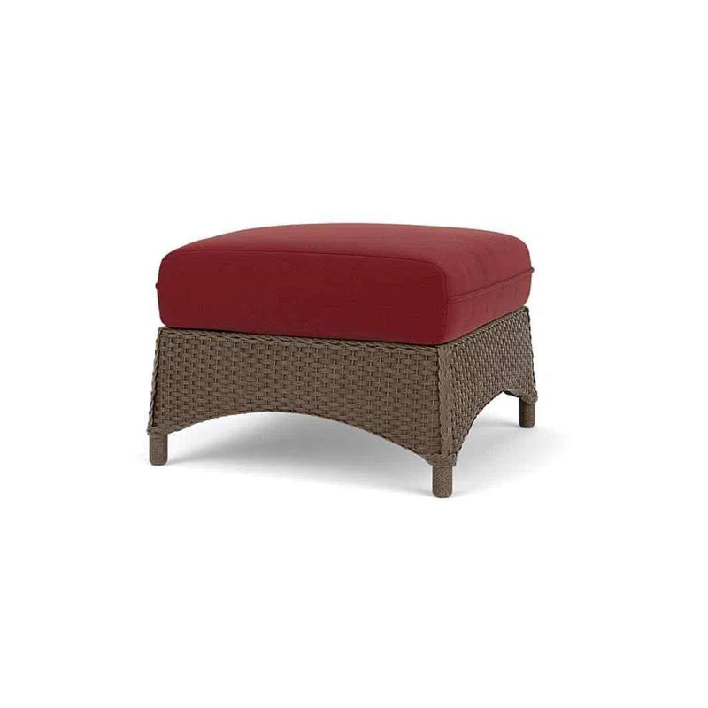 Mandalay Ottoman Premium Wicker Furniture Lloyd Flanders Outdoor Ottomans LOOMLAN By Lloyd Flanders