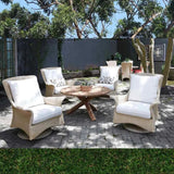 Mandalay Swivel Rocker Lounge Chair Premium Wicker Furniture Outdoor Lounge Chairs LOOMLAN By Lloyd Flanders