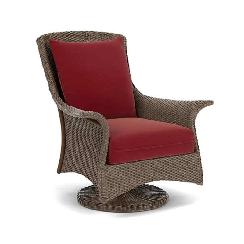 Mandalay Swivel Rocker Lounge Chair Premium Wicker Furniture Outdoor Lounge Chairs LOOMLAN By Lloyd Flanders