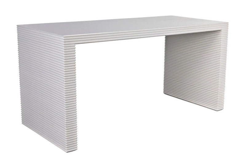 Manhattan Desk, Solid Wood White Desk For Home Office Home Office Desks LOOMLAN By Noir