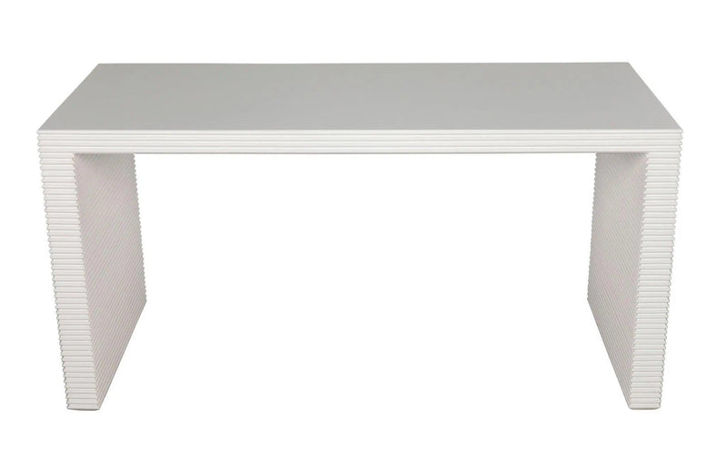 Manhattan Desk, Solid Wood White Desk For Home Office Home Office Desks LOOMLAN By Noir