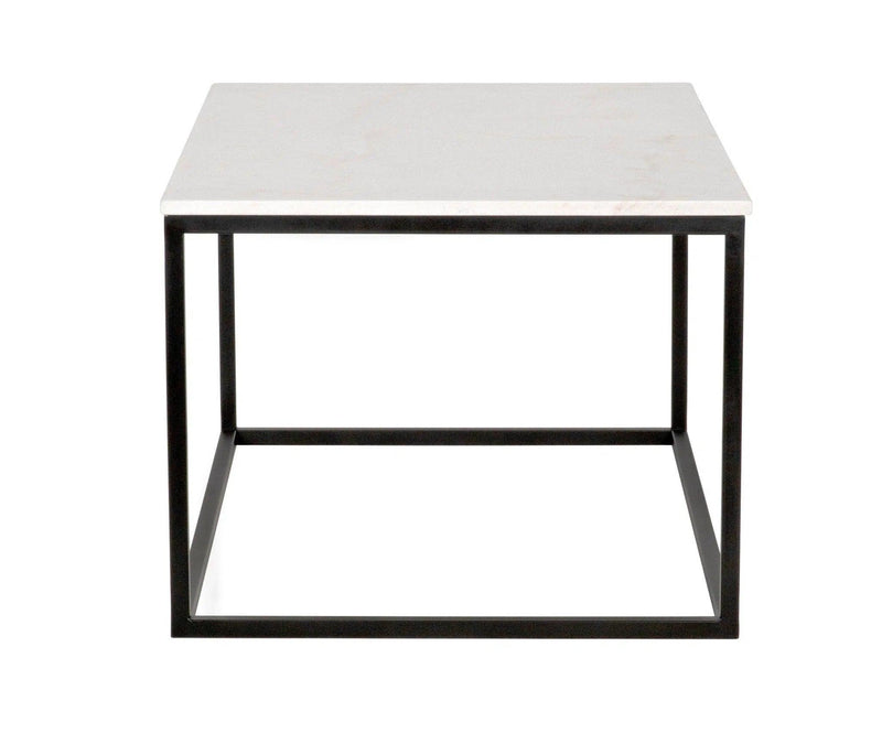 Manning Steel and Marble Rectangle Coffee Table Coffee Tables LOOMLAN By Noir