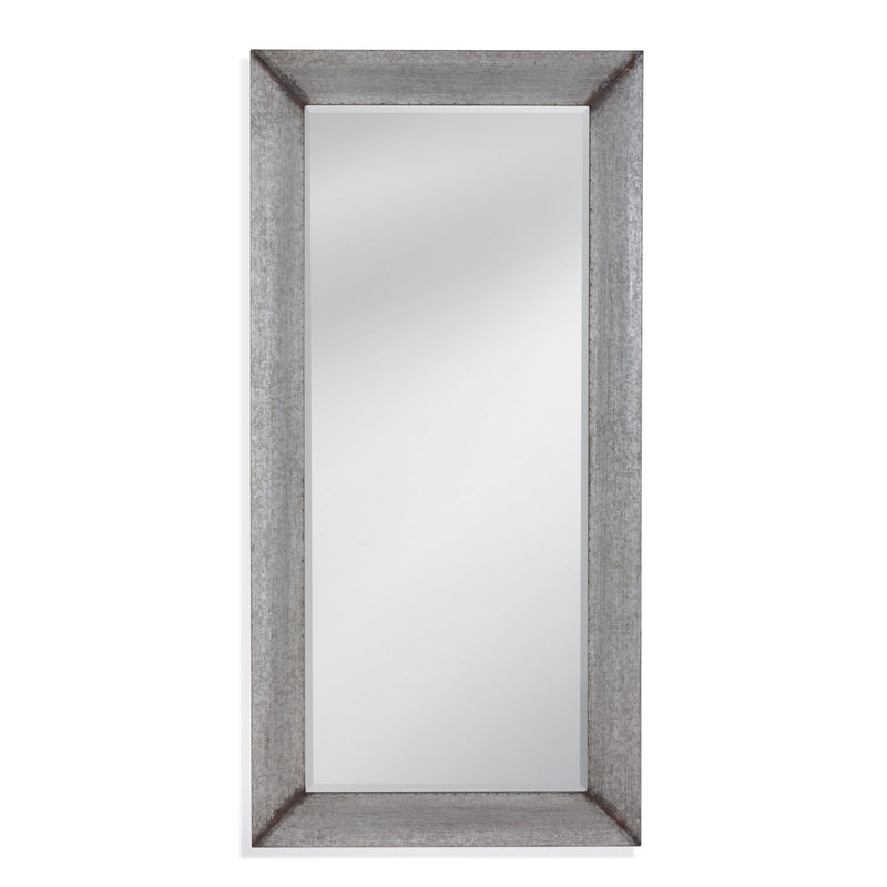 Manny MDF and Metal Grey Vertical Floor Mirror Floor Mirrors LOOMLAN By Bassett Mirror