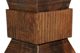 Manny Wood Brown Square End Table Side Tables LOOMLAN By Sarreid